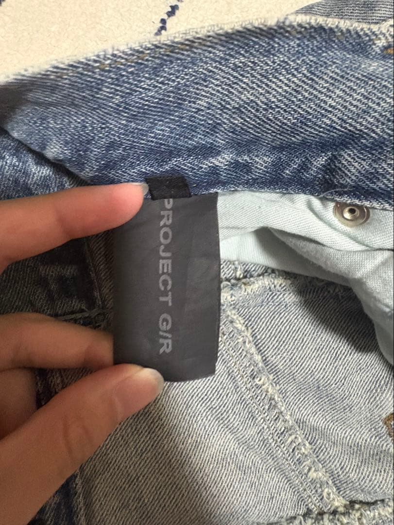 project gr リワークデニム ハーフデニムパンツ ニキ着用 - メルカリ