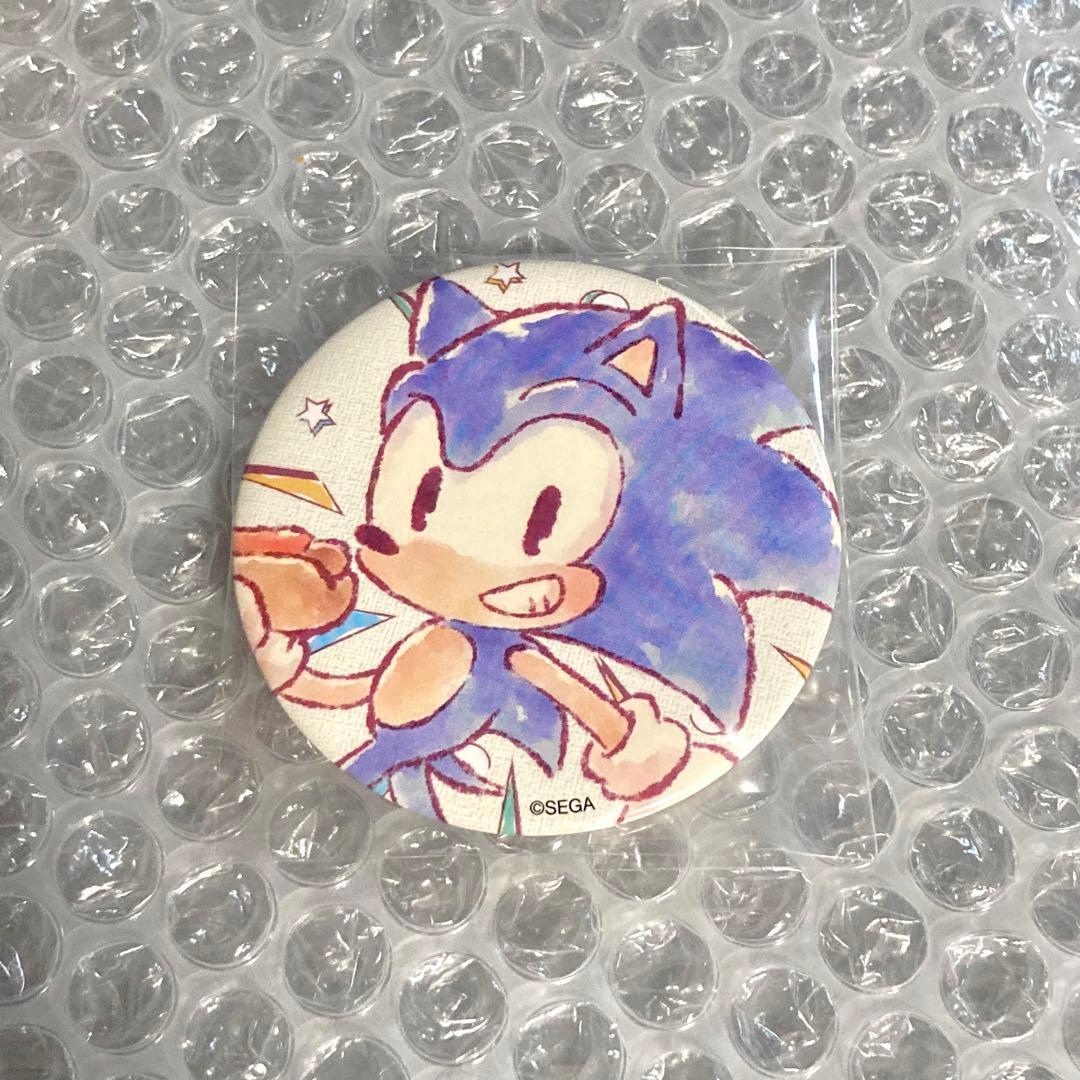 ソニック 缶バッジ セガラッキーくじ ソニックザヘッジホッグ 水彩画風アートがポイント！セガ ラッキーくじオンライン「ソニック