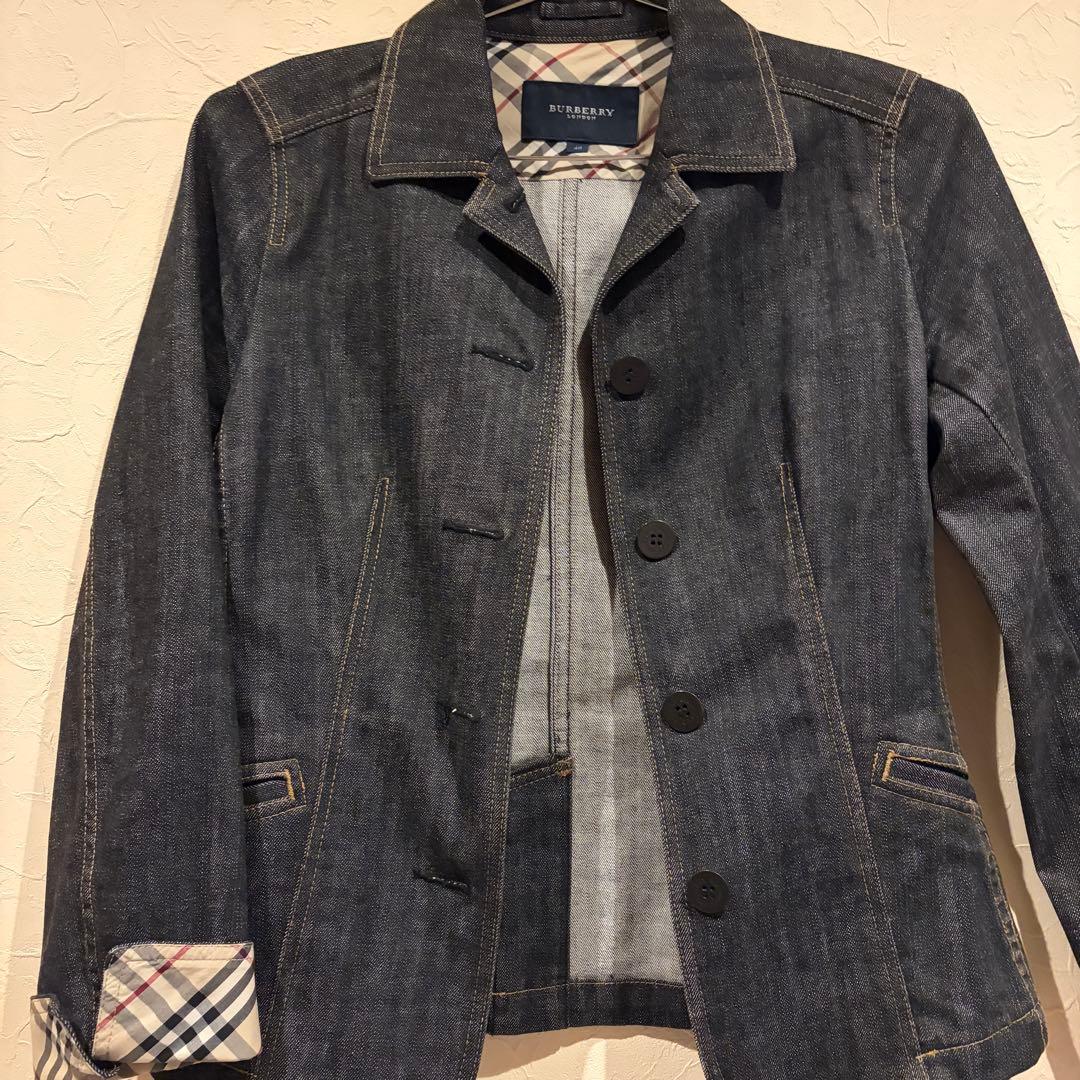 美品 バーバリーロンドン デニムジャケット ジージャン 濃紺 ノバ