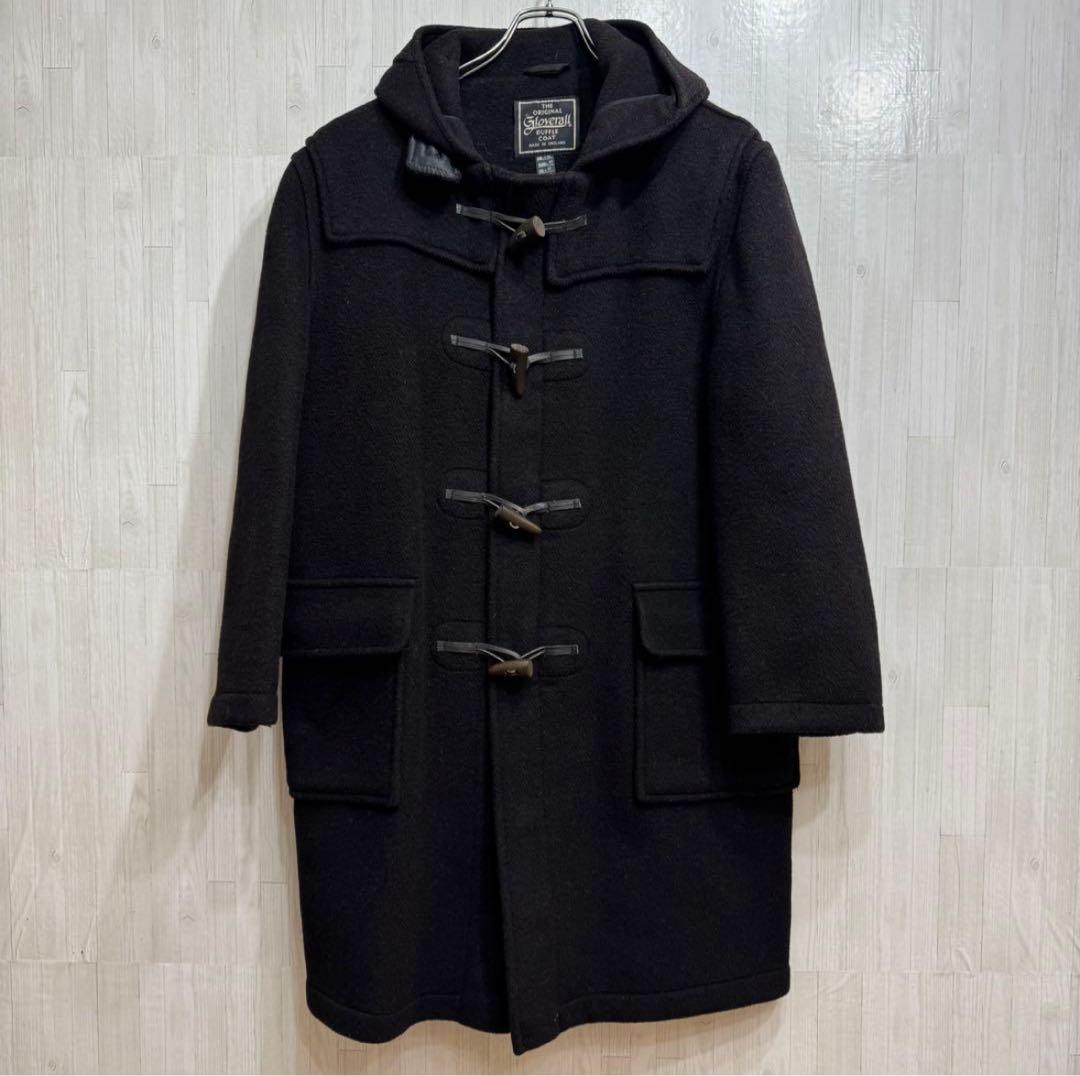 伊地知  英国製 グローバーオール ダッフルコート 黒 メンズ L相当