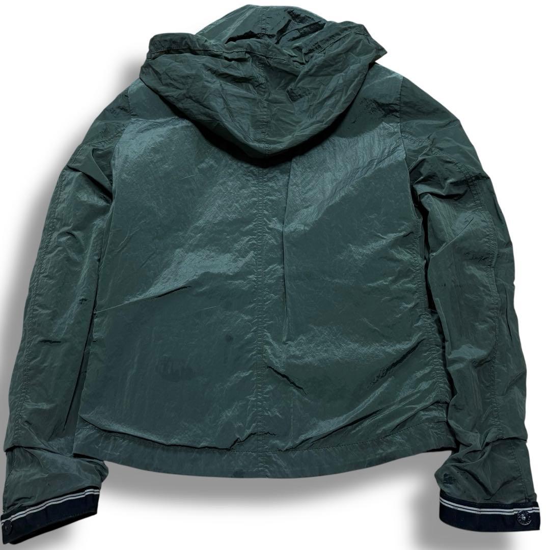 10ss/stone island/ナイロンメタル/レザー/リバーシブル黒/緑 - メルカリ