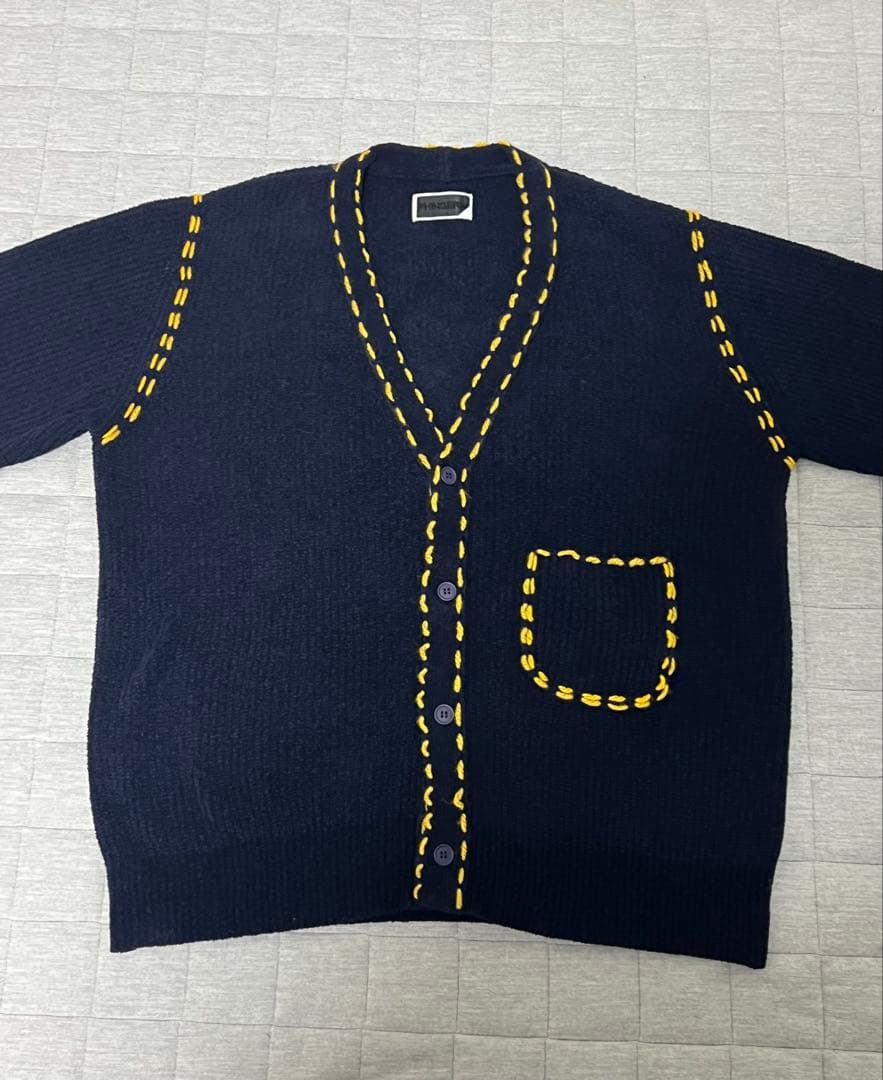 京本大我、吉沢亮着用PHINGERINPG1ステッチニットカーディガンLネイビー