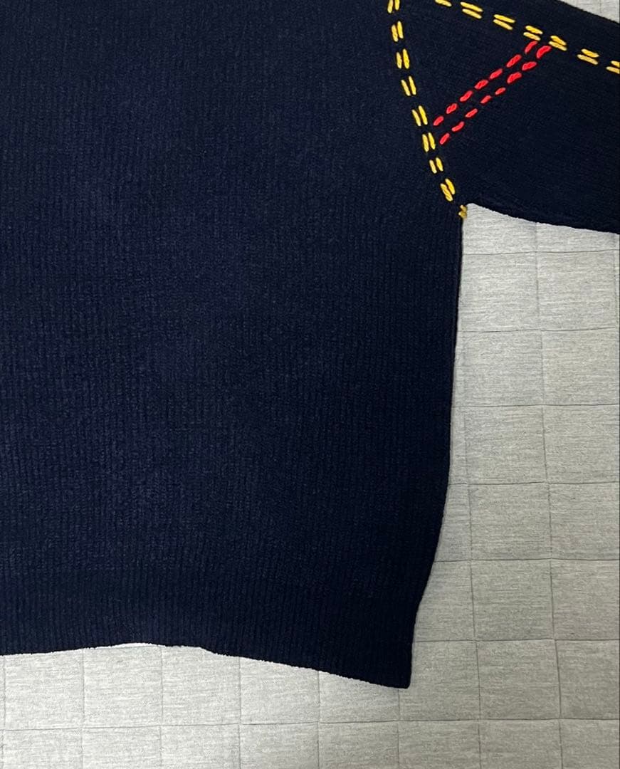 京本大我、吉沢亮着用PHINGERINPG1ステッチニットカーディガンLネイビー