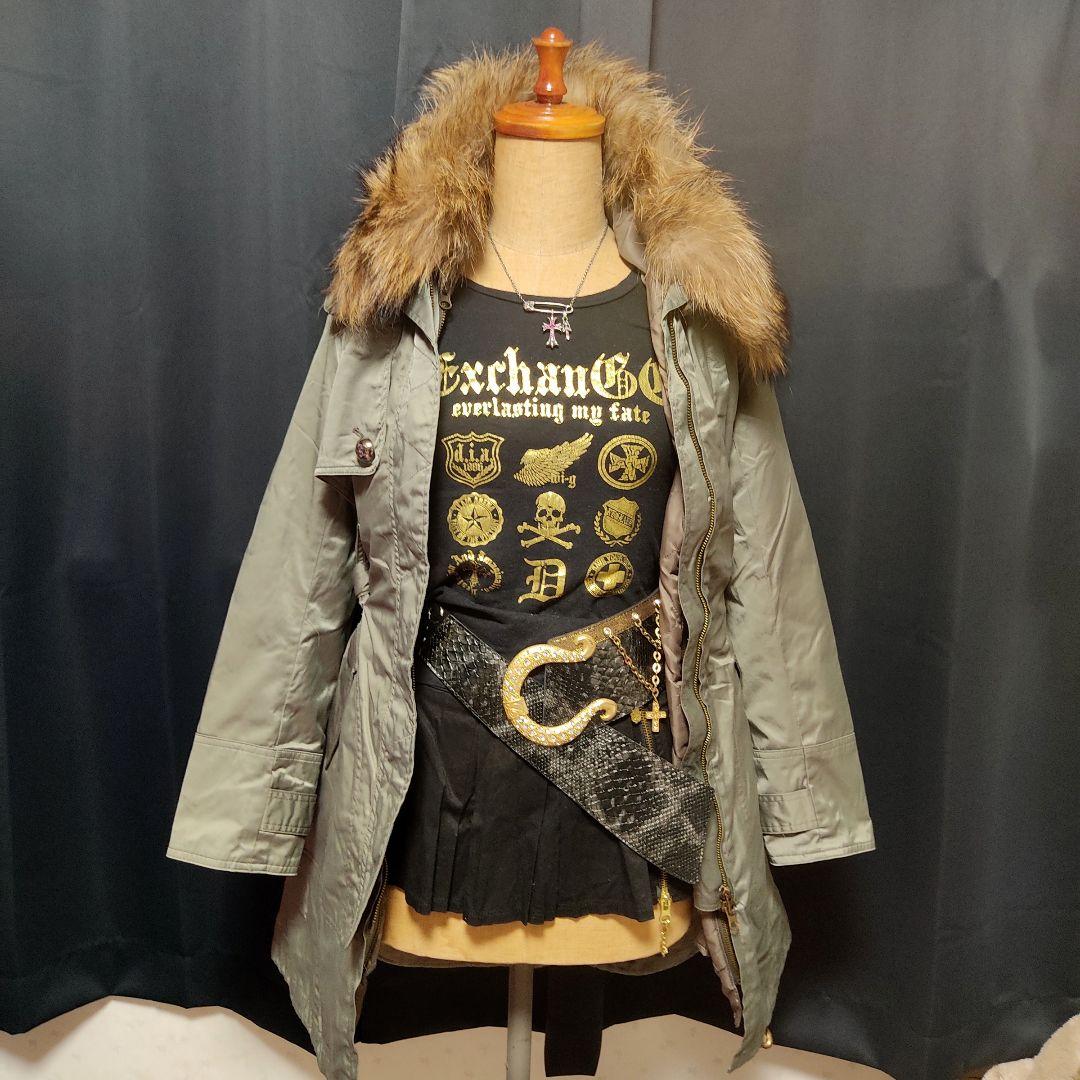 平成ギャル y2k ファー付き ミニタリー モッズコート フェアリー