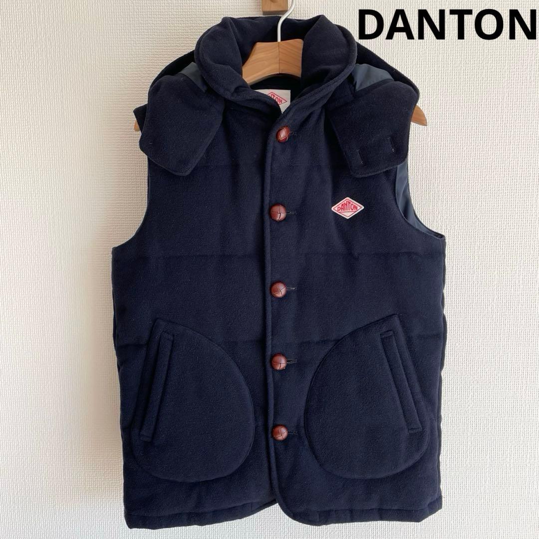 DANTON ダントン　BEAMS別注 ウールモッサー　ダウンベスト L程度 Danton（ダントン） BEAMS ビームス別注 ウールモッサ ダウンベスト 34