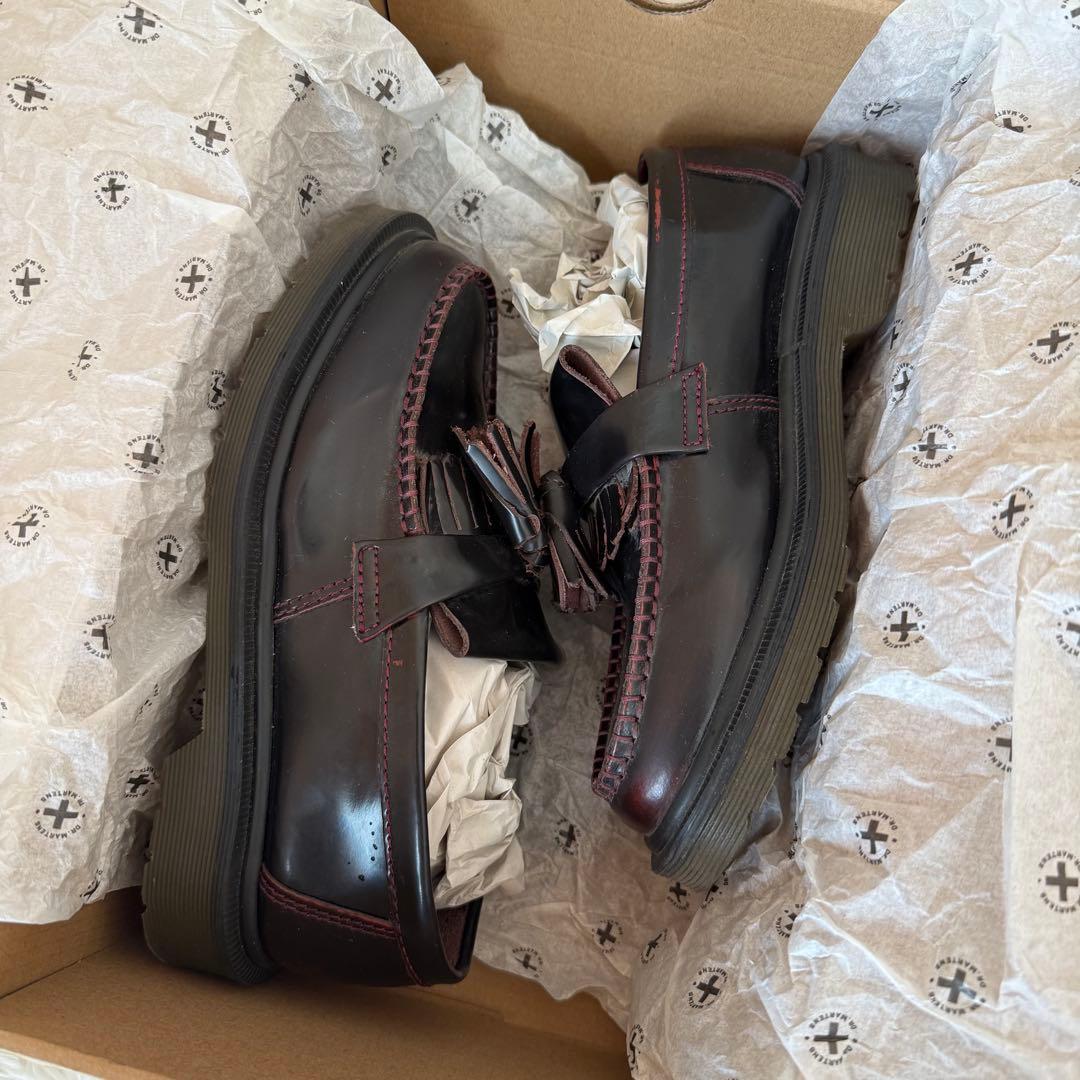 Dr.Martens バーガンディ タッセル付きレザー ローファー UK3 - メルカリ