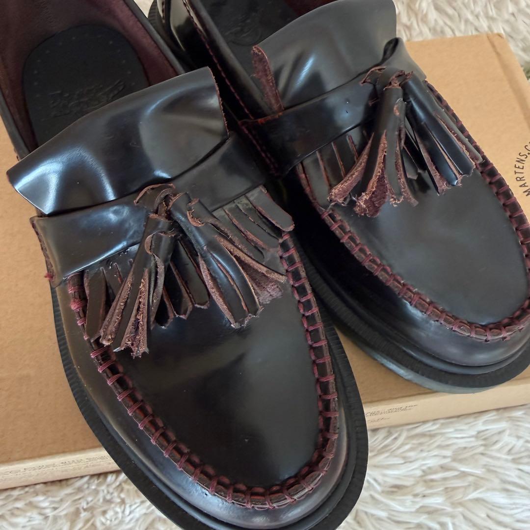 Dr.Martens バーガンディ タッセル付きレザー ローファー UK3 - メルカリ