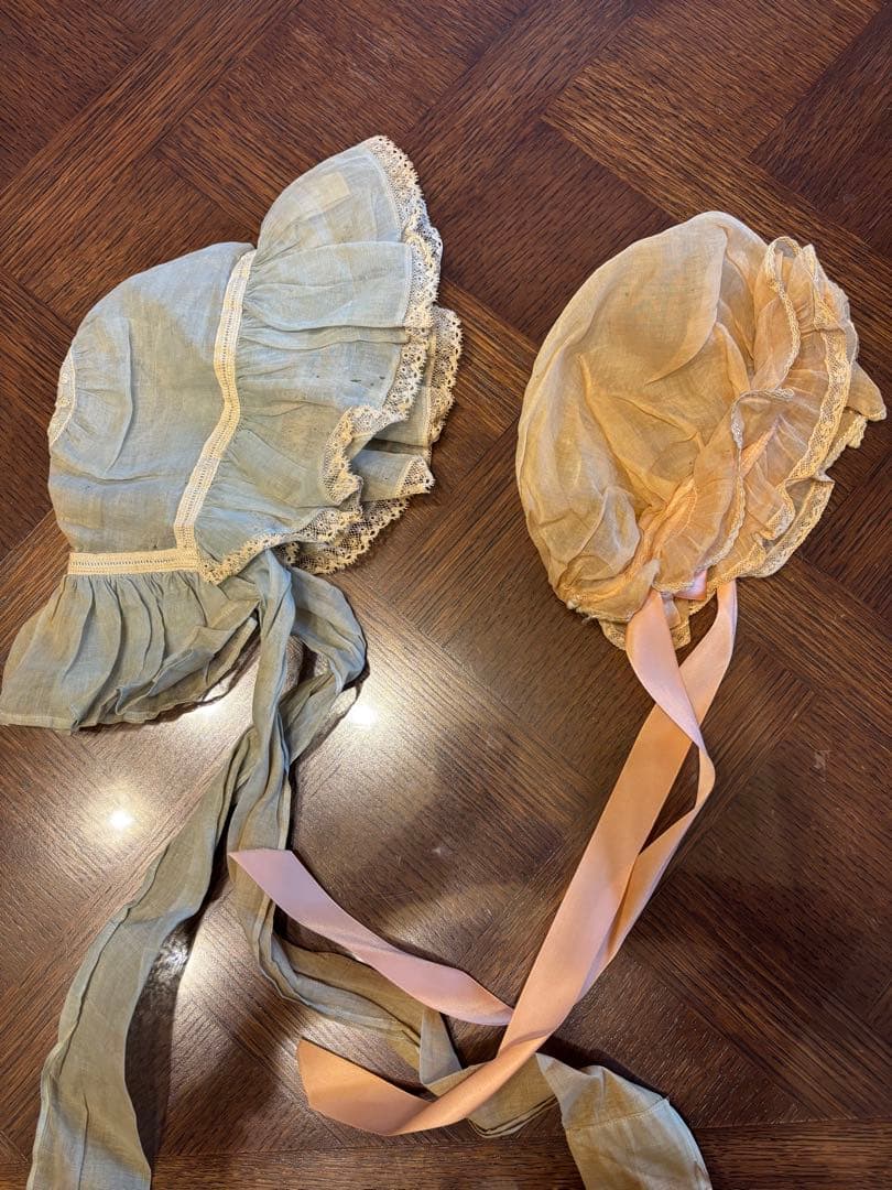 アンティーク ドールボンネット ピンク - メルカリ