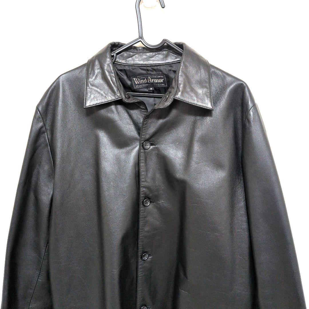 美品✨ Wind Armor ブラック レザー ジャケット M 牛革 - メルカリ
