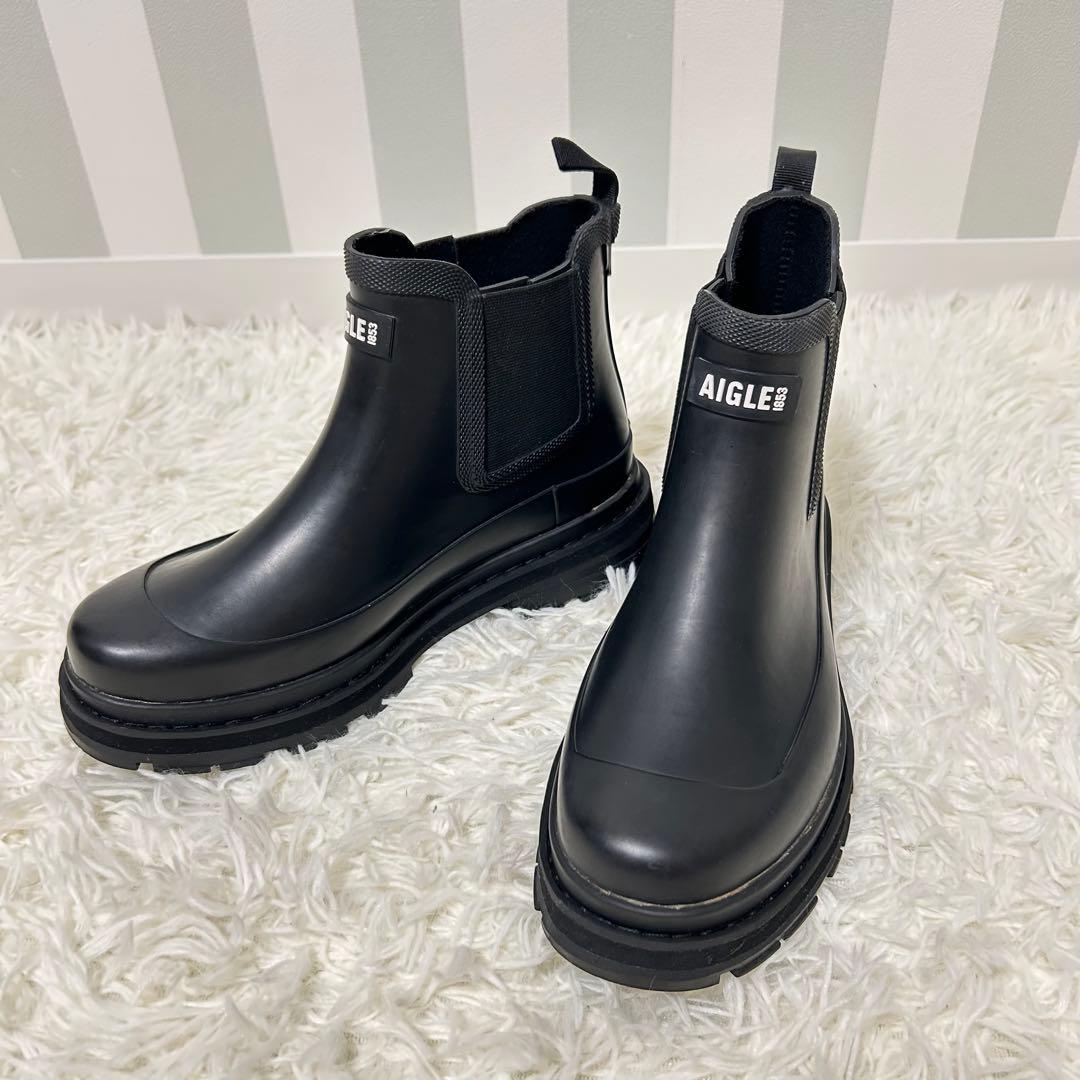 エーグル　ソフトレイン2 ラバーブーツ　サイドゴア　ブラック　38 24センチ 楽天市場】エーグル 長靴 防水 レディース ZZFNC94 ソフトレイン2