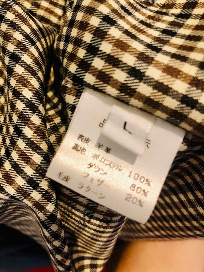 定価14万程 羊革 ダウンベスト フード取外し可能