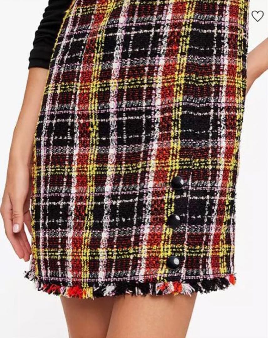 ケイトスペード美品 アートプラッドツイードドレス（サイズ0） - メルカリ