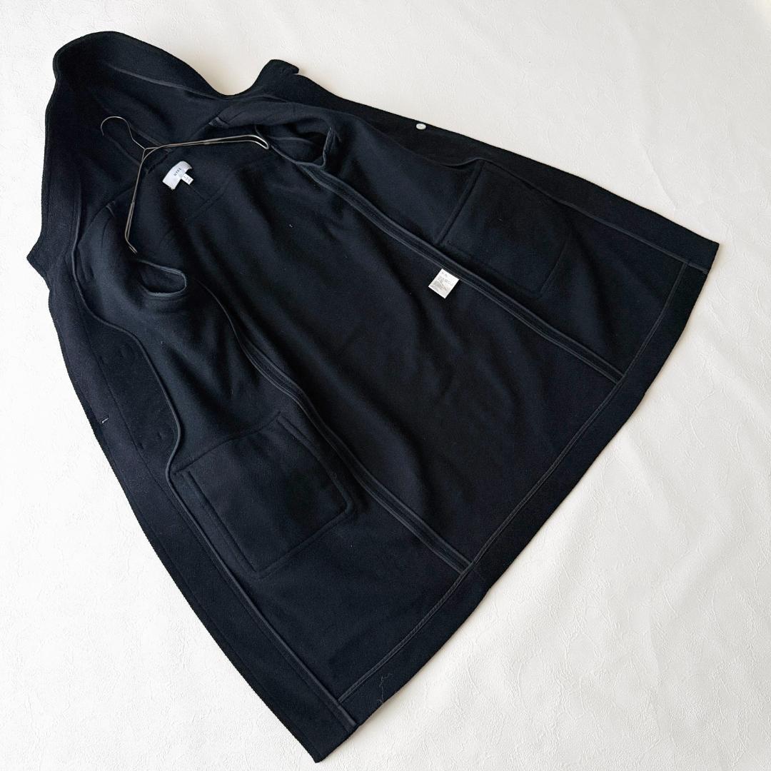 HYKE ハイク ダッフルコート ブラック Mサイズ 白トグル 白ボタン 日本製