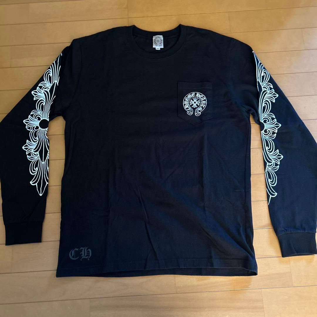 CHROME HEARTS ブラック長袖シャツ 楽天市場】CHROME HEARTS LONG SLEEVE T-SHIRT LOGO クロムハーツ 長袖