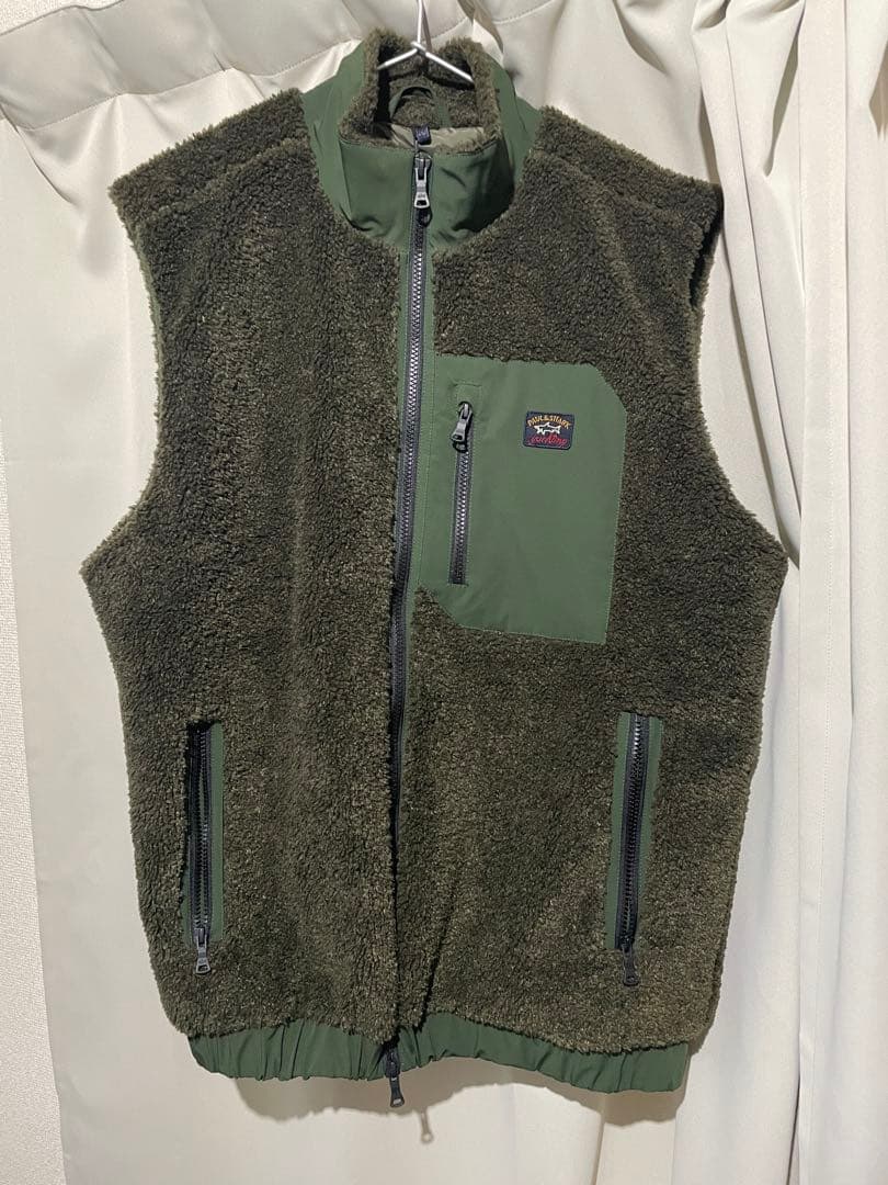 PAUL & SHARK フリースベスト オリーブグリーン PAUL & SHARK フリースベスト オリーブグリーン