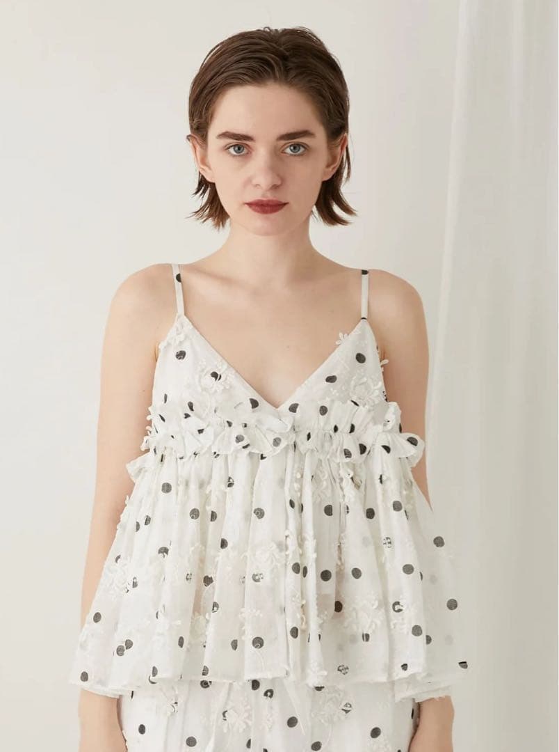 crinkle crinkle crinkle ドット柄キャミソール FREAK'S STORE（フリークスストア）の「crinkle crinkle crinkle