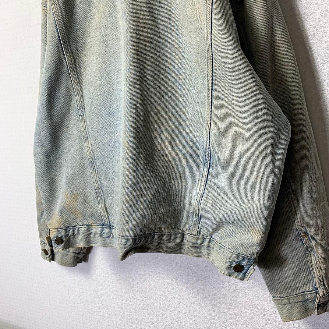 80s USA製 carhartt ブランケット付きデニムジャケット 2XL - メルカリ