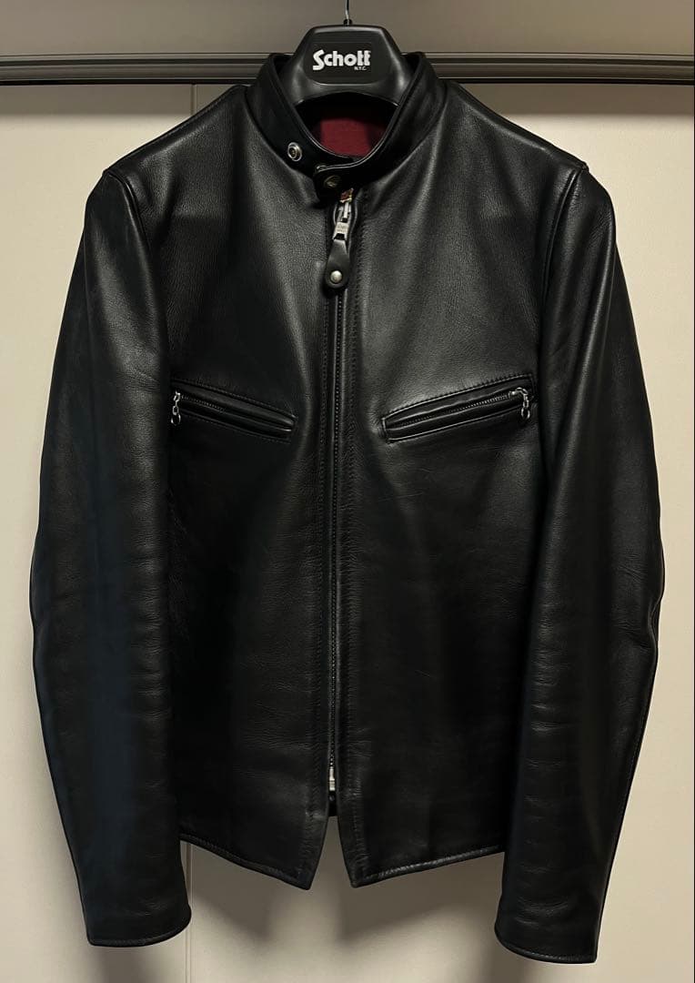 Schott【641XX/シングルライダー スレザージャケット】 34 ブラック