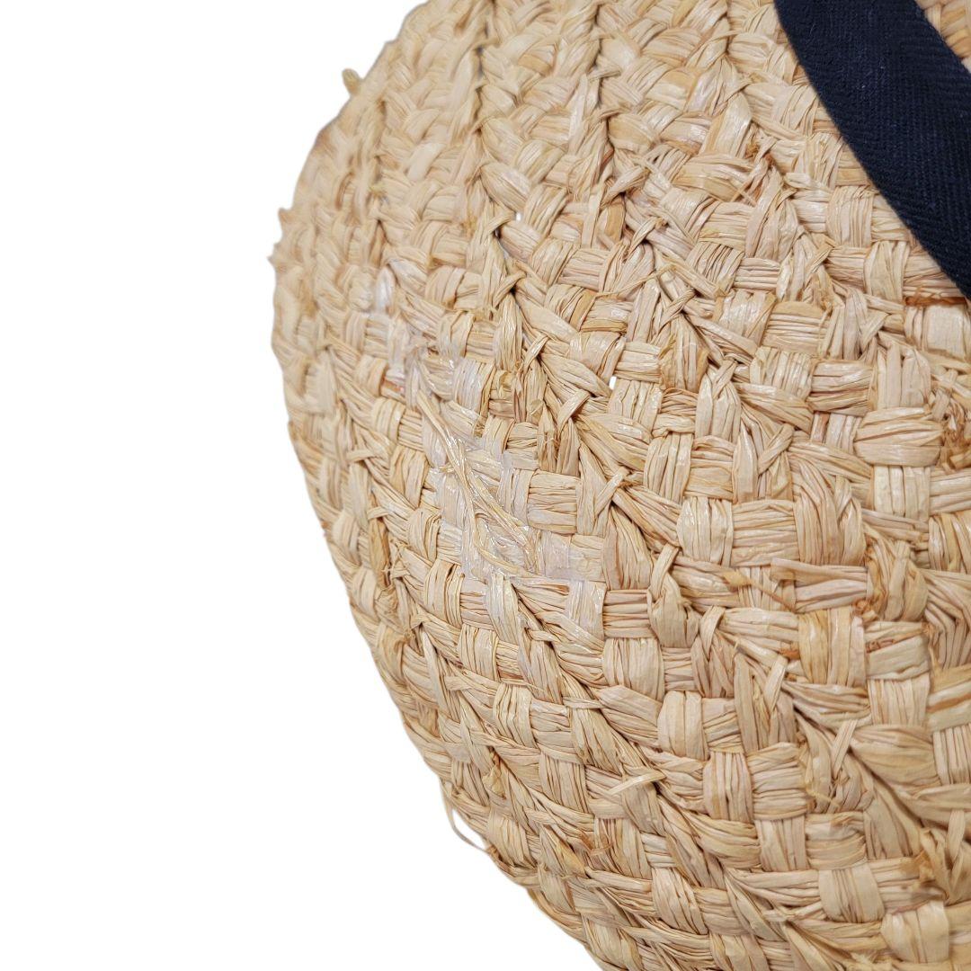 ほぼ未使用 L.L.BEAN エルエルビーン 紫外線対策 ラフィアハット F