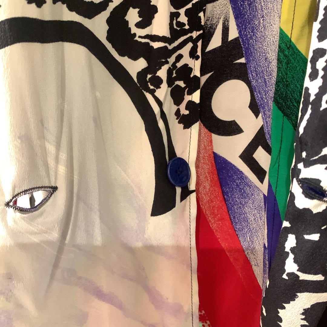 GIANNI VERSACE ジャンニヴェルサーチ シルクジャケット 40 ロゴ