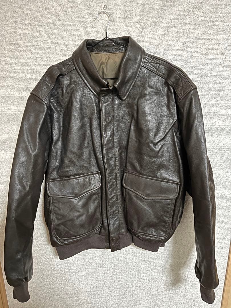 【USA製】90's LL.Bean A-2タイプ レザー フライトジャケット 90s L.L.Bean エルエルビーン A-2 レザー フライトジャケット 古着