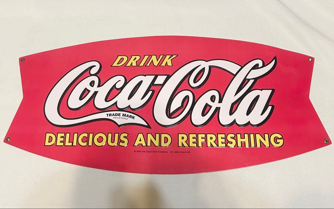 コカコーラ Coca Cola フィッシュテール 看板 壁掛け リボン コカコーラ Coca Cola フィッシュテール 看板 壁掛け リボン