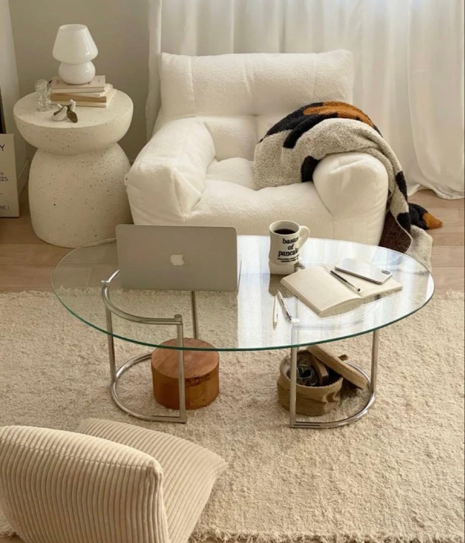 【美品】ローテーブル⚪︎ガラス板 東谷 テーブル ローテーブル おしゃれ リビングテーブル ガラス