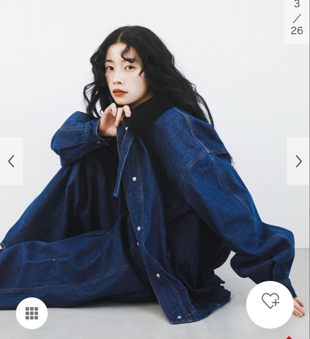 KBF 2WAYカラーデニムブルゾン - メルカリ