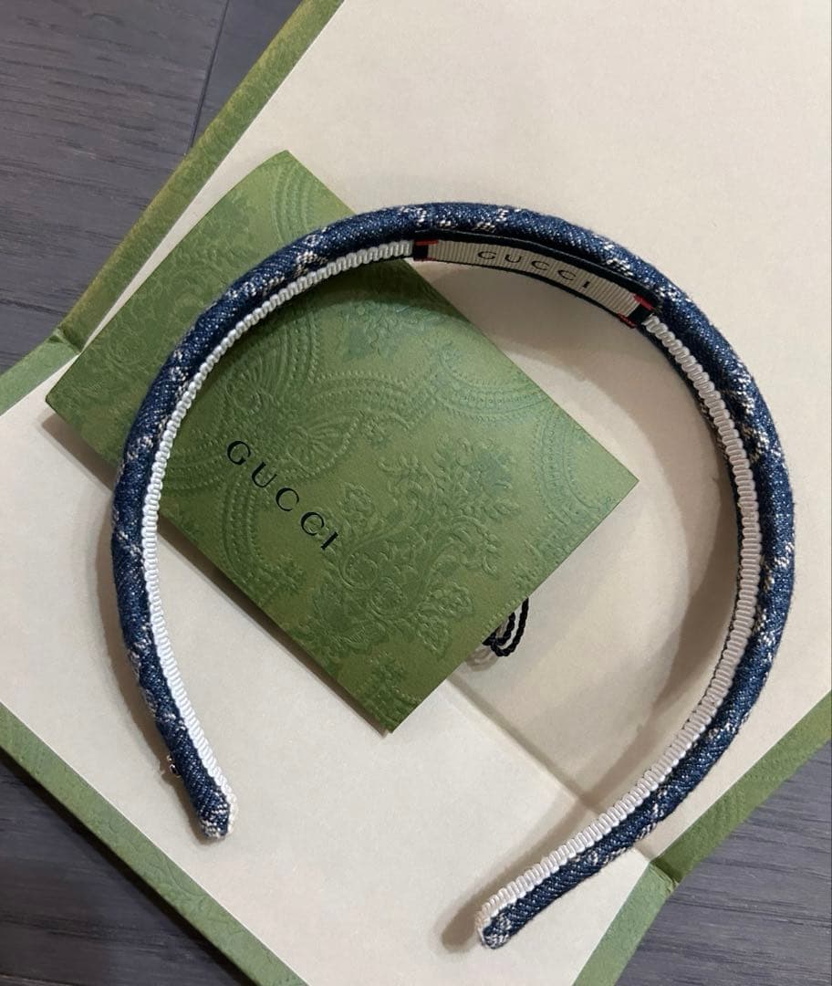 GUCCI カチューシャ デニム グッチ 新品未使用 正規店購入 明日花