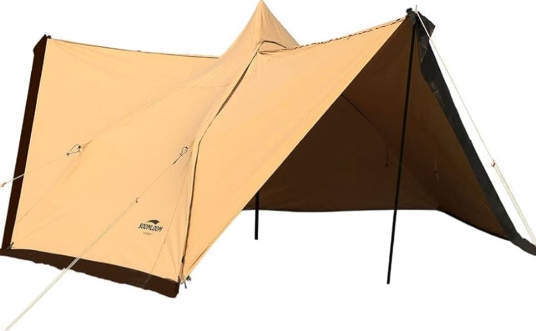 【Soomloom】二人用テントHAPI 2P (前後出入口)+フロントフラップ Amazon | Soomloom二人用テントHAPI 2P 前後出入り口二つ 焚き火可