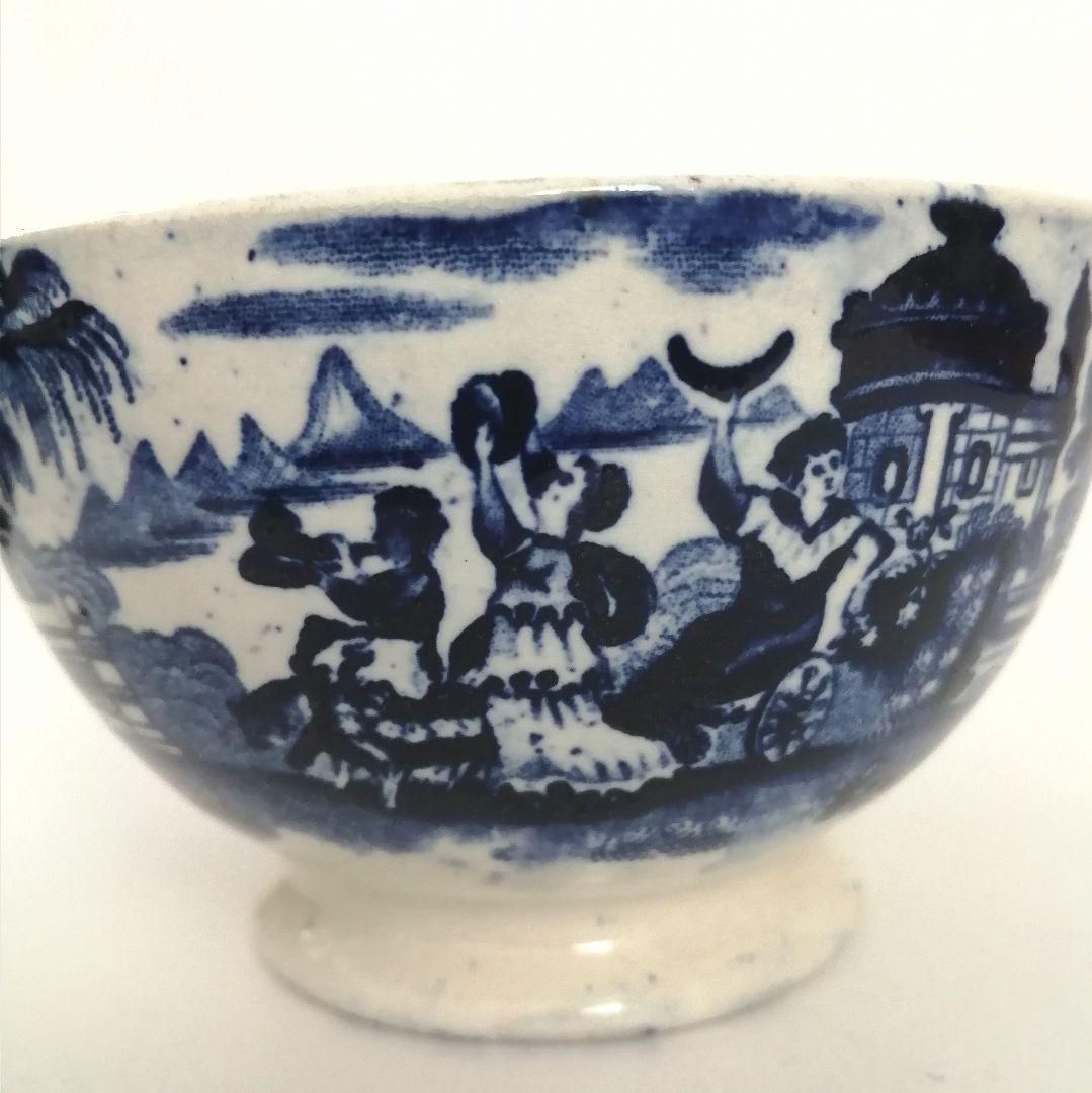 阿蘭陀焼 デルフト ペトルス・レグー窯 銅版転写 カフェオレボウル