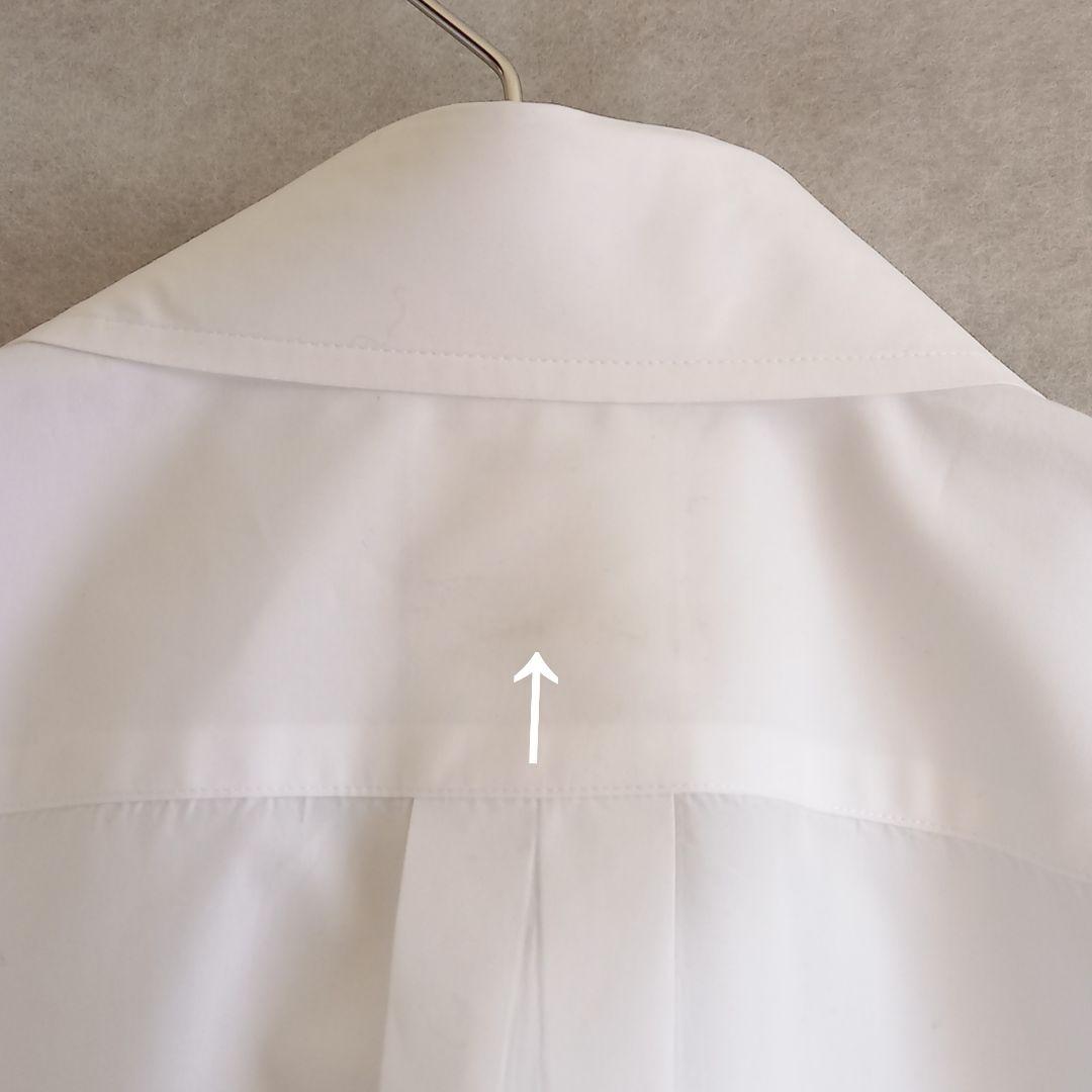 最高峰品 白シャツ マディソンブルー ロゴ刺繍 00 B.D タイプライター