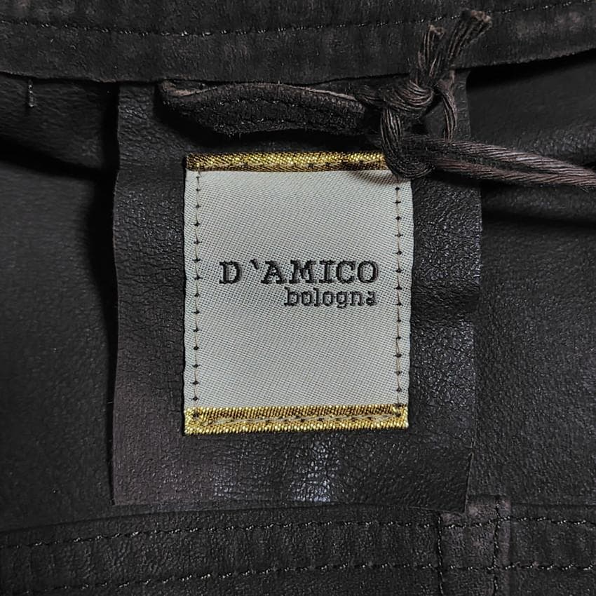 新品 Andrea D'AMICO サイズ54 ダミコ ライダース スエード