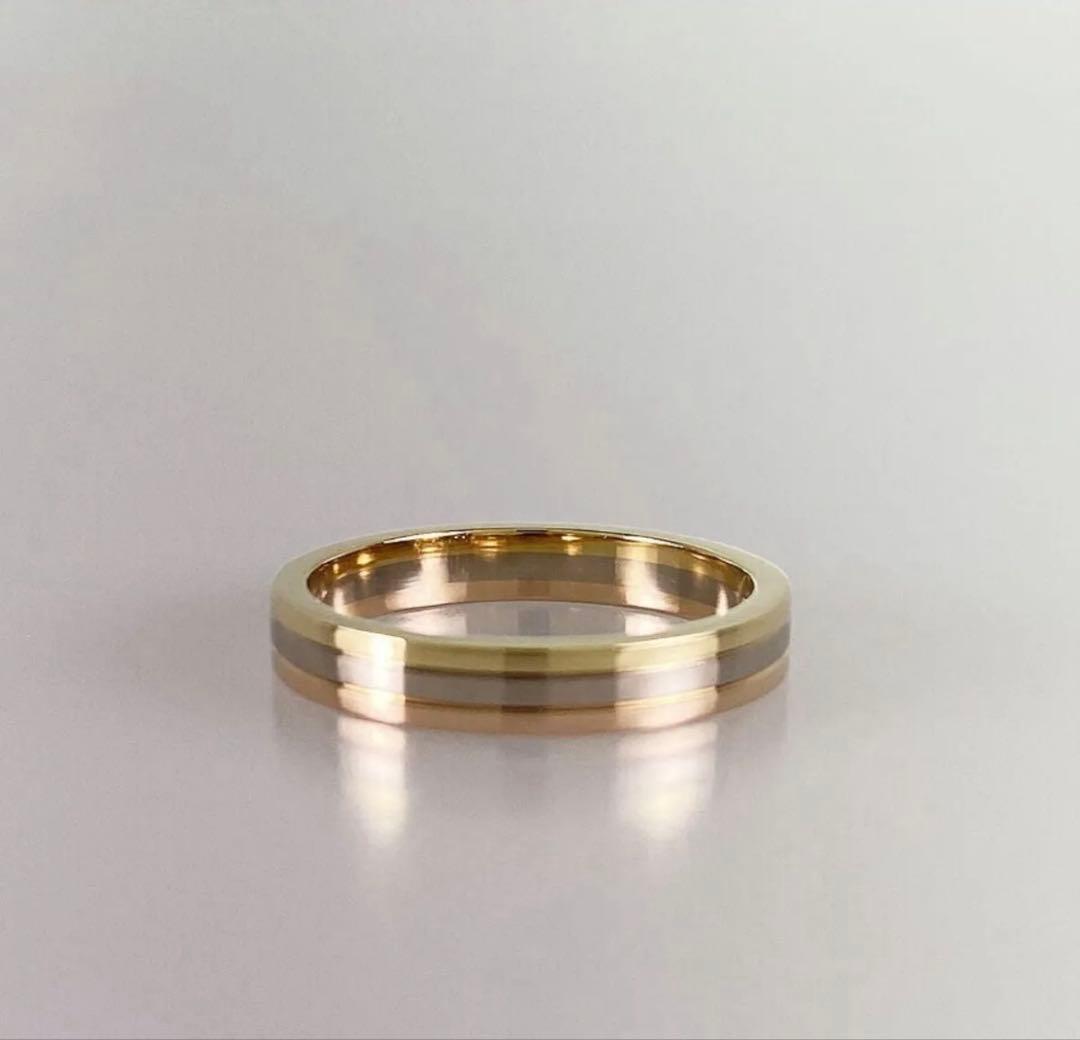 カルティエ　Cartier スリーカラーゴールドリング 56 16号 美品 Cartier（カルティエ） K18 スリーカラーゴールド トリニティ ルイ