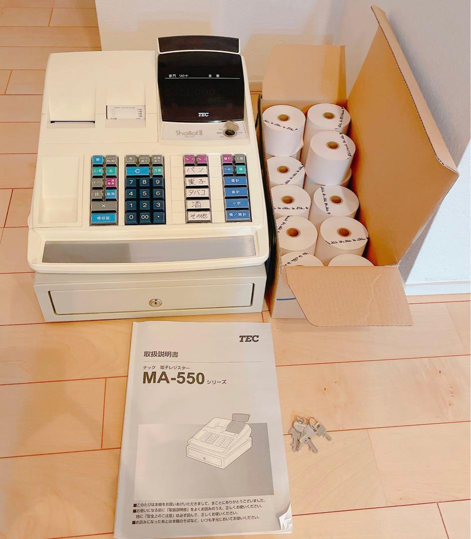 レジ TEC テック 電子レジスター MA-550 ホワイト レジ用品まとめ売り レジ TEC テック 電子レジスター MA-550 ホワイト レジ用品まとめ売り