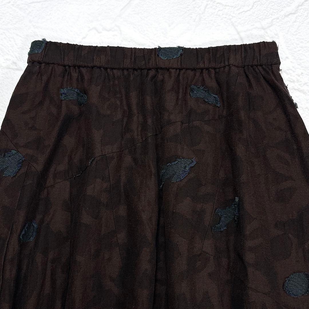 慈雨 センソユニコ ロングスカート 40 バルーン ジャガード 総柄 近年