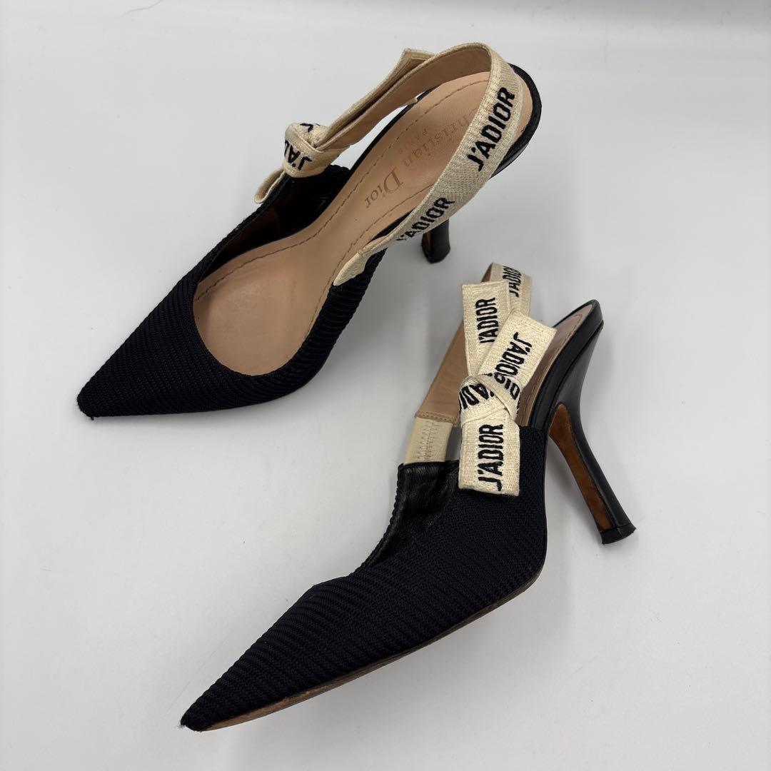 クリスチャンディオール スリングバック　サンダル 34.5 22cm 人気 ディオール/クリスチャンディオール/サンダル/黒/サイズ：34の買取実績