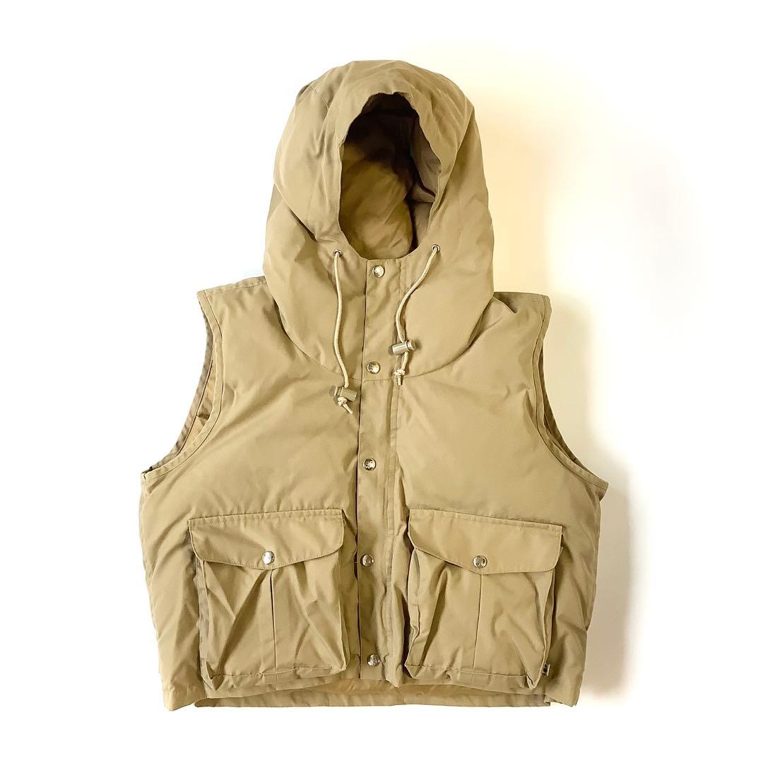 80s nature フード付き ダウンベスト グッドデザイン！ 80s nature フード付き ダウンベスト グッドデザイン！