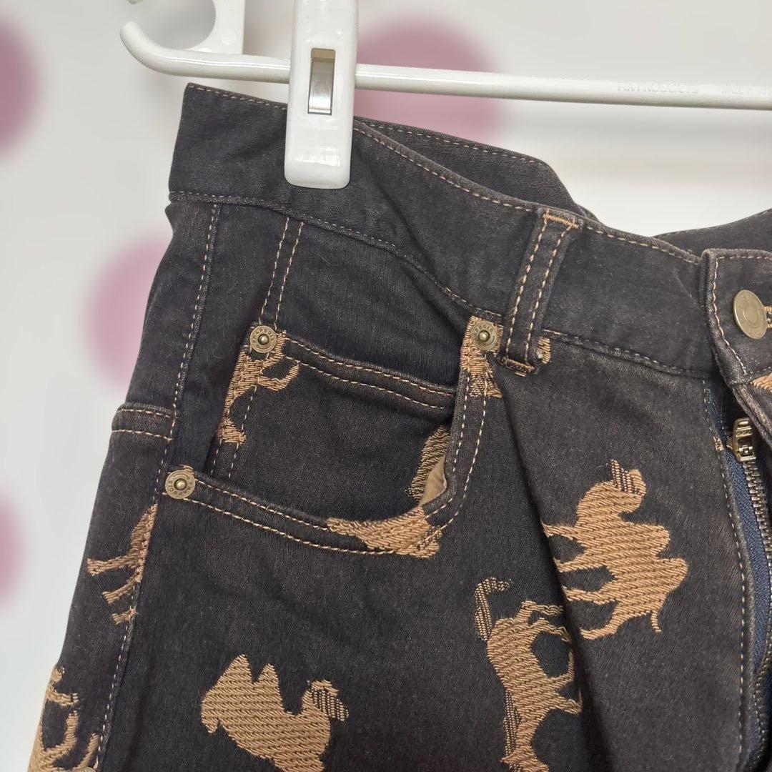 フラボア セットアップ 動物柄デニムジャケット