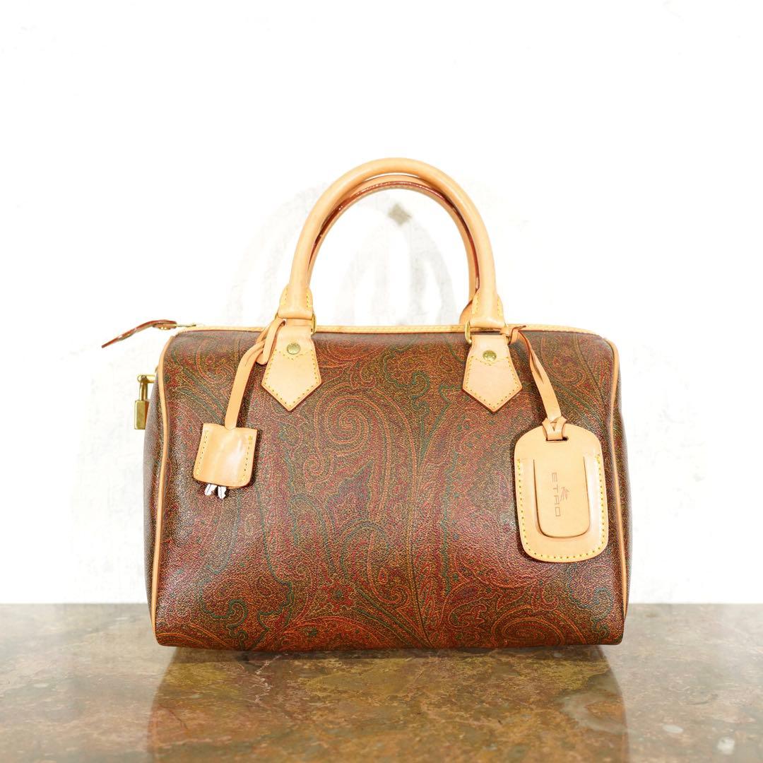 ETRO エトロペイズリー柄デザインボストンバッグ エトロの日本初プレコレクションより、ヴィヴィットなペイズリーの