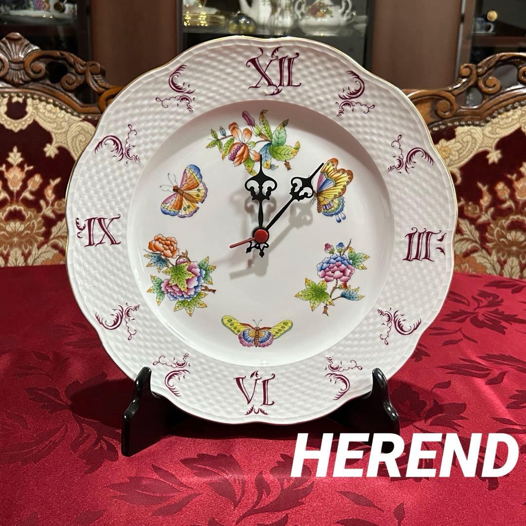 ヘレンド　ウォールクロック　壁掛け時計　ヴィクトリアプレーン　ジャンク 掛け時計 振り子 ビクトリアン調 壁掛時計 ウォールクロック