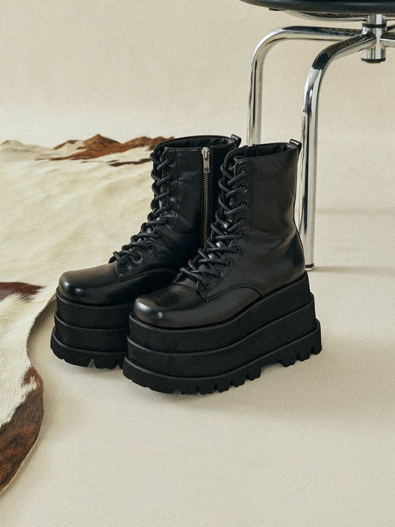 即*︎様 ♡ ダーリッチ Darich ♡ トリプルソールエンジニアブーツ ダーリッチ Darich トリプルソールエンジニアブーツ （ブラック