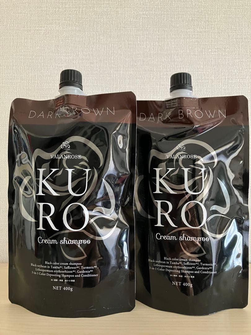 バランローズkuroクリームシャンプー ダークブラウン 2個セット - メルカリ