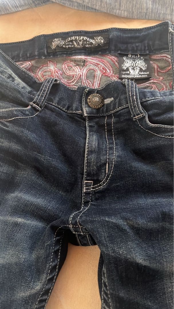 Ed Hardy RED pepper コラボデニム - メルカリ