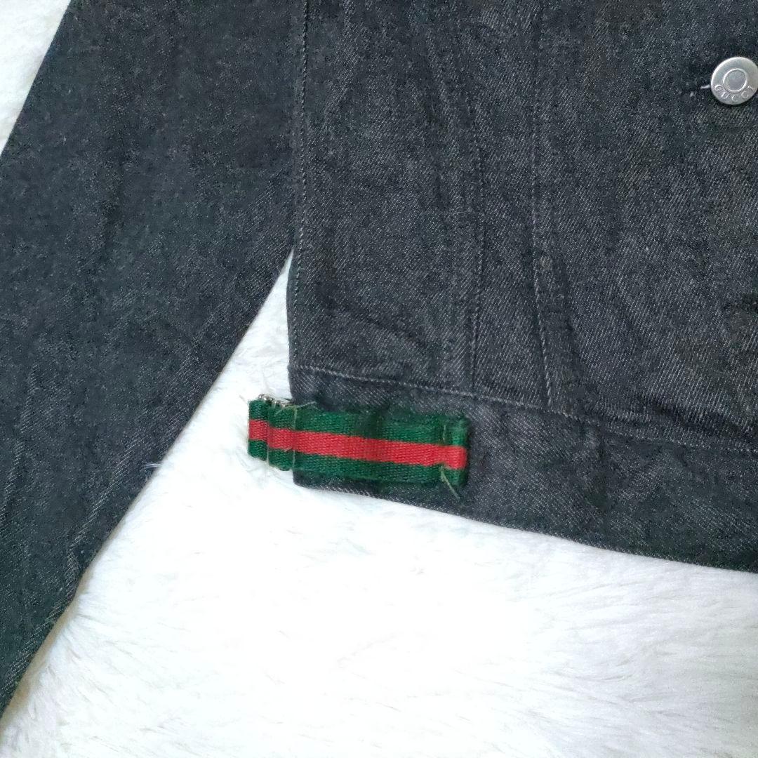 希少デザイン GUCCI Gジャン シェリーライン ブラック デニム