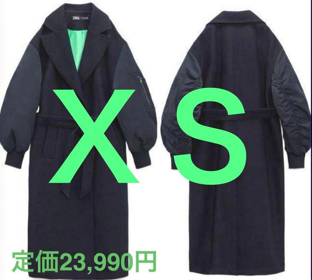 美品】ザラ ZARA マッチングボンバーコート ジャケット Sサイズ