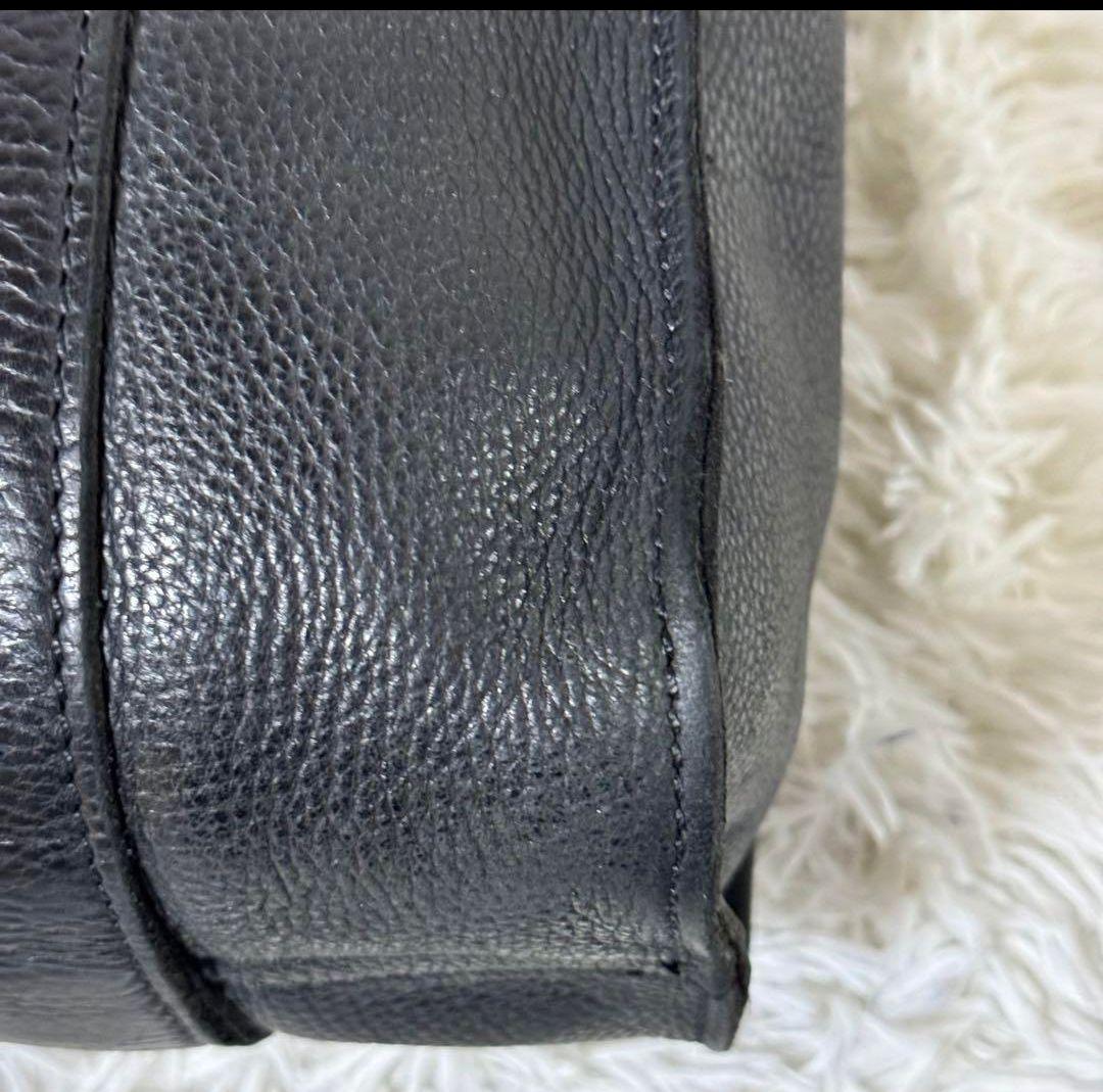 TORY LETHER トリーレザー トートバッグ ブラック シボ革 黒 - メルカリ