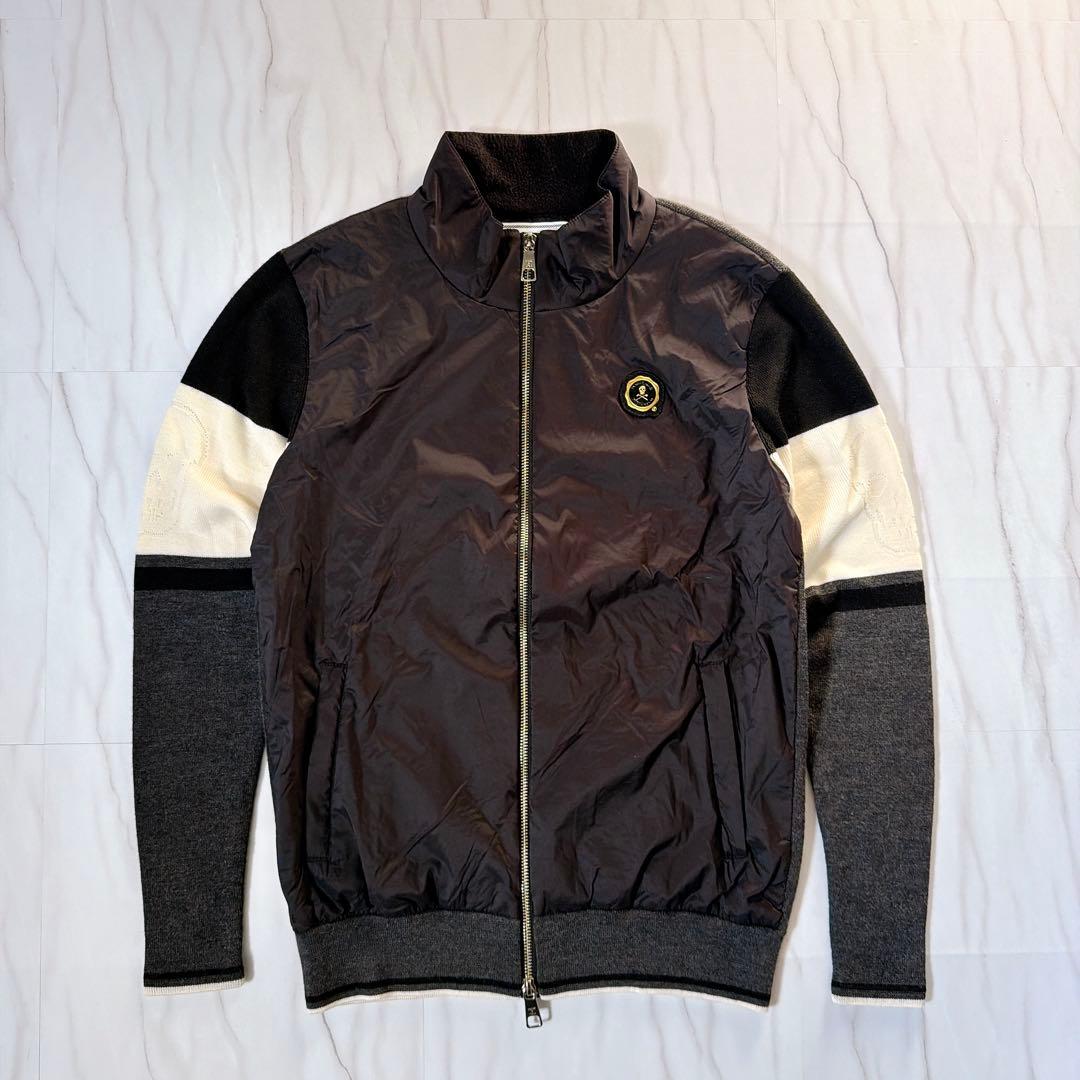 マークアンドロナ ドライバーズニット ナイロンニット切替え ブラック Mサイズ MARK&LONA（マークアンドロナ） セーター ニット Atomic V-Knit | MEN