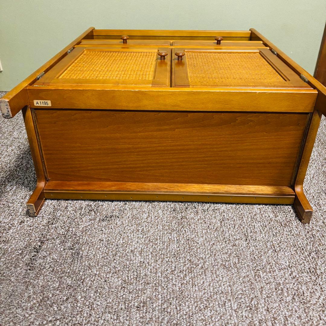 オールドカリモク 電話台 FAX台 キャビネット 昭和レトロの通販はau