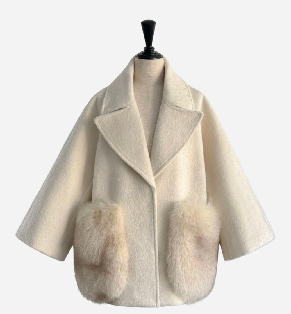 Sheller シェリエ FOXファー ファーコート FOXFUR ミドルコート - メルカリ